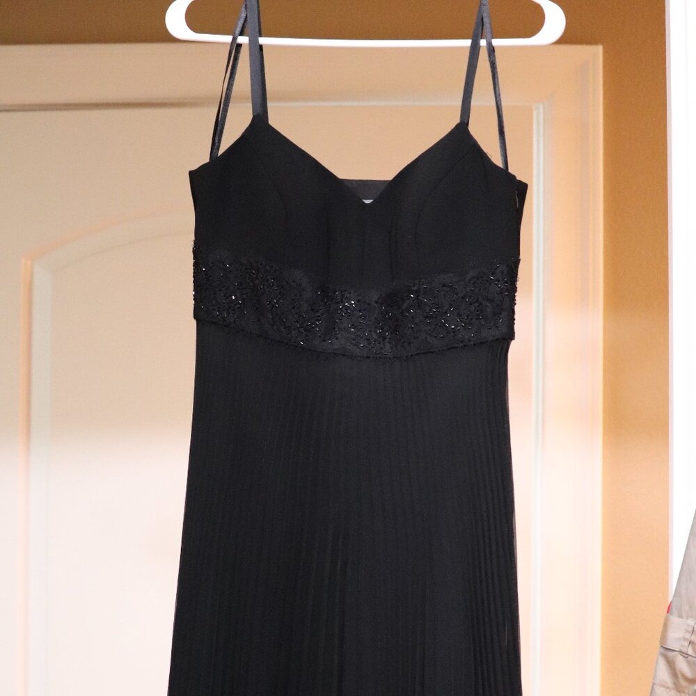 Ann Taylor Black Pleated Dress